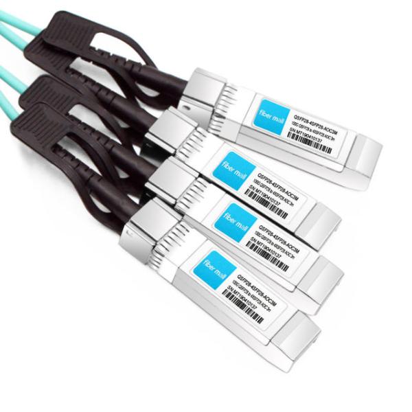 Arista Networks AOC-Q-4S-100G-3M Compatible 3m (10ft) 100G QSFP+ to Four 25G SFP28 Active Optical Breakout Cable