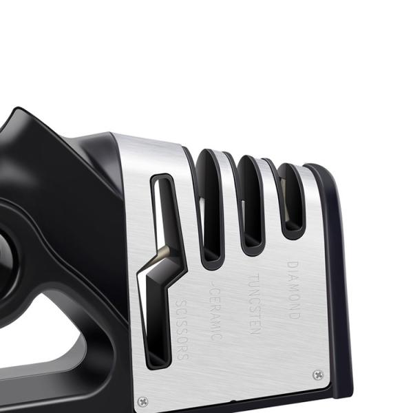 3 Slot Multifunctional Stainless Steel Knife Sharpener CPSIA Household Kitchen Tools