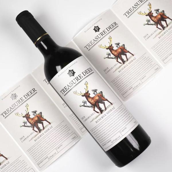 Birthday Adhesive Wine Bottle Labels Beer Vodka Liquor Alcohol Bottle Sticker Glossy Silver