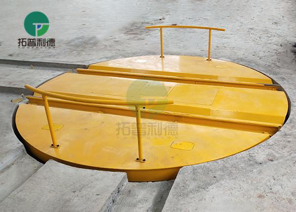 Motorized Industrial Turntable On Cross Rails For Mold Transfer Trolley