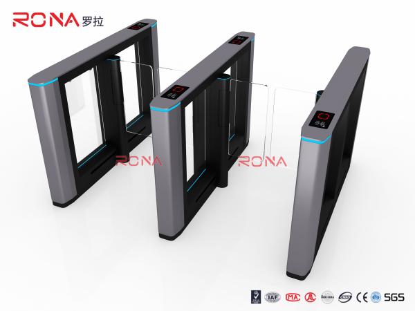 Stainless Steel Bi - Directional Speed Gate Turnstile With Fingerprint Ticketing System