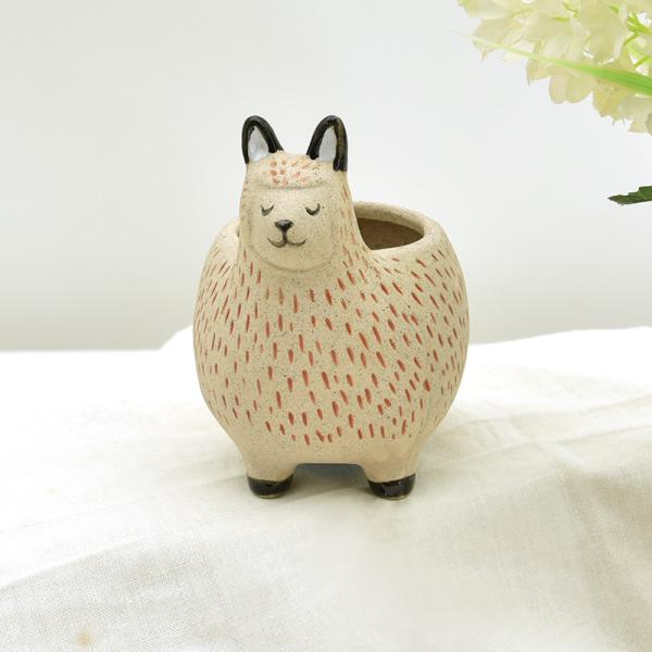 Unique Alpaca Lama Flower Succulent Pot in Pottery Clay Ceramic Wholesale Hot Sale Lovely Instagram 3D Flower/succulent Pots