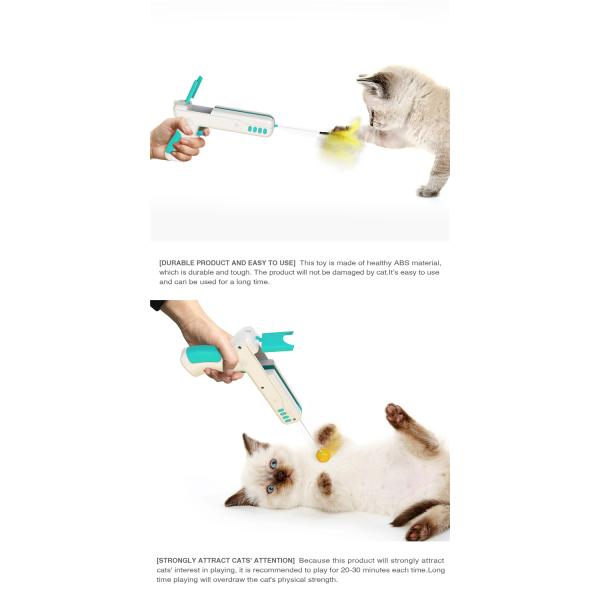 2021 New Products Custom Interactive Cat Toy Self-bouncing Feather Cat Tease Pet Toy