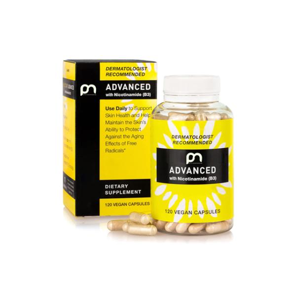 Health Glow Advanced Skin Supplement | Nicotinamide (B3) + FerroBioCK™ | 120 Vegan Capsules