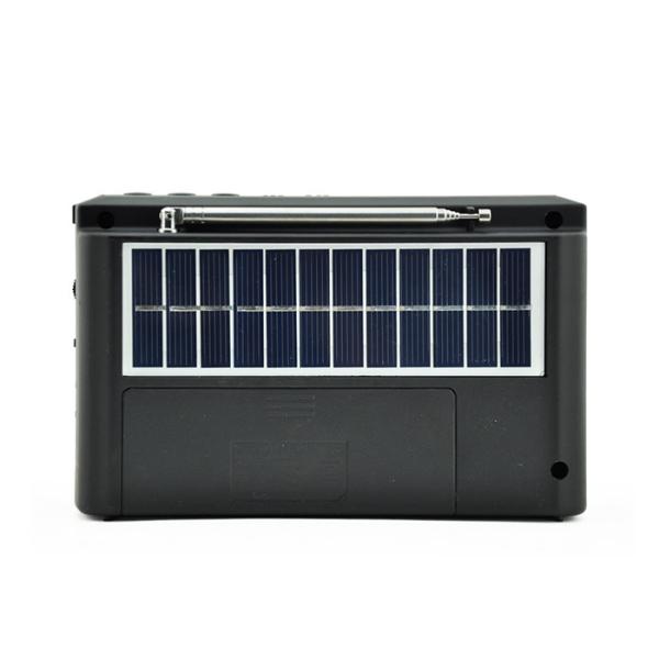 BT USB Torch Battery Solar Panel Radio Portable With AM FM SW Band Lightweight
