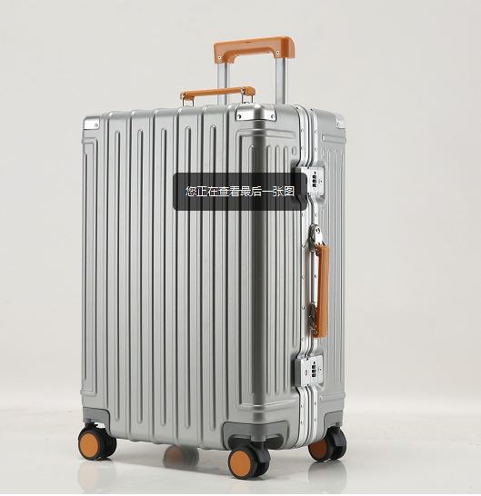 High Quality Lightweight Aluminum-Framed Luggage TSA Lock Zipper Closure ABS+PC Lining Suitcase for Travel