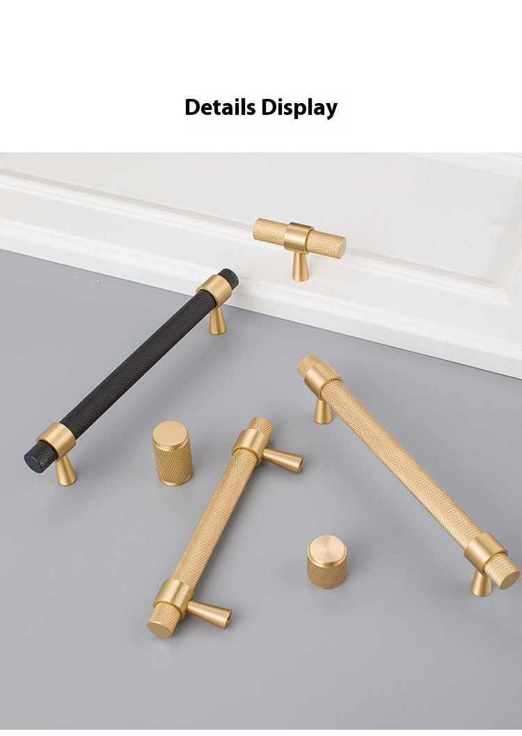 Modern Single Hole Copper Handle Wardrobe Cabinet Light Luxury Gold Mesh Brass Shoe Drawer Factory Wholesale