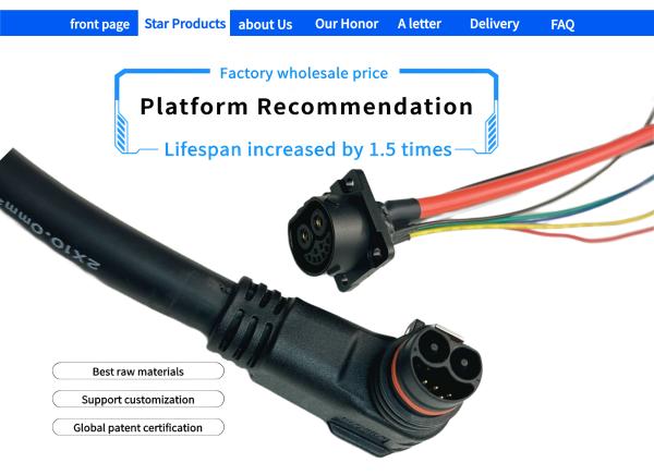 2+8 pin 120A motorcycle battery charging cable lithium battery power connector