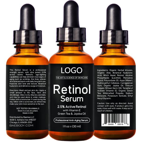 Накормите органическую сыворотку 2,5% стороны ретинола уменьшите морщинки поддерживайте цвет лица кожи