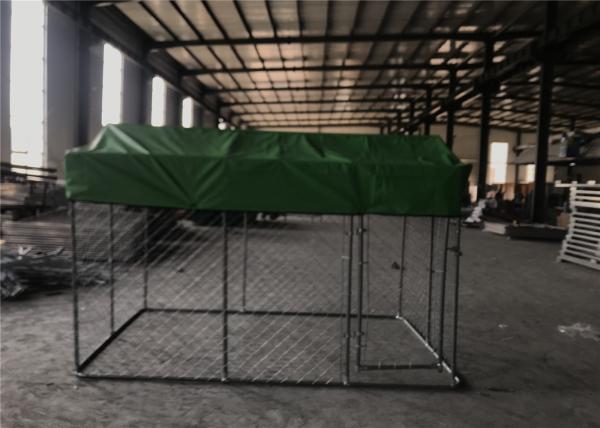 Painted Welded Wire Dog Fence / Outdoor Large Portable Dog Cage For Animals