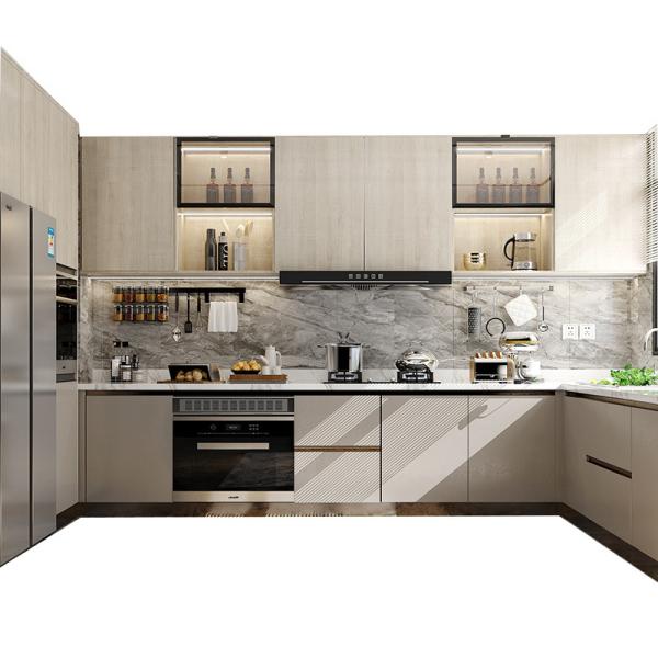 Custom Stainless Steel Top Island Brushed With Adjustable Shelves