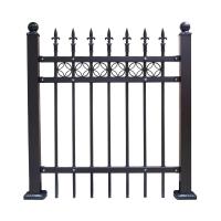 Brown Spear Design Spear Top Security Fencing Outdoor Steel Palisade Fencing