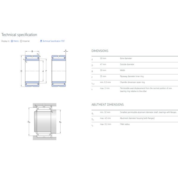 Needle roller bearings with machined rings, with an inner ring , NA 6906 , NA6906