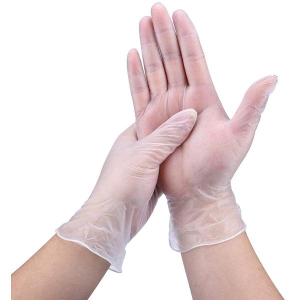 Clear PVC Medical Gloves , PVC Hand Gloves Chemical Resistance