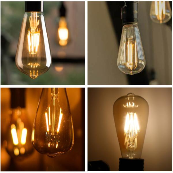 электрические лампочки 1050lm нити шарика 8W ST64 E27 Dimmable Edison декоративные