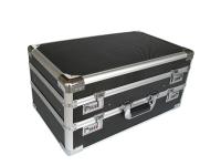 Estuche rígido de aluminio abierto doble con Diamond Panel negro