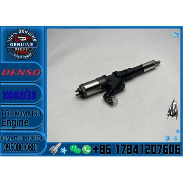 095000-0801 Auto Engine Parts Diesel Common Rail Fuel Injector 6156-11-3100 for Komatsu 6D125 Engine