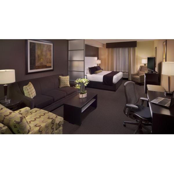 Modern Style Leather Upholstery Wall Headboard Bedroom Furniture and TV cabinet with Office desk table