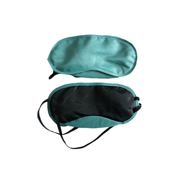Plain Travel Sleep Blindfold Eye Shade Green Color For Airplane / Train / Bus