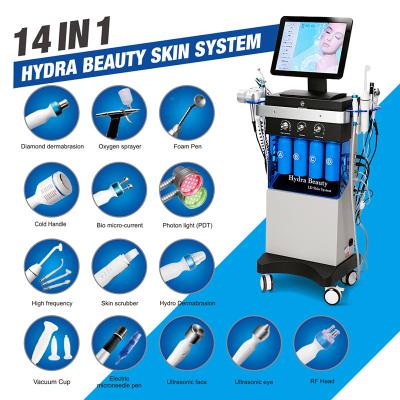 Multifunctional 14 In 1 Hydrafacial Dermabrasion Machine With 10.4 Inch Touch Screen