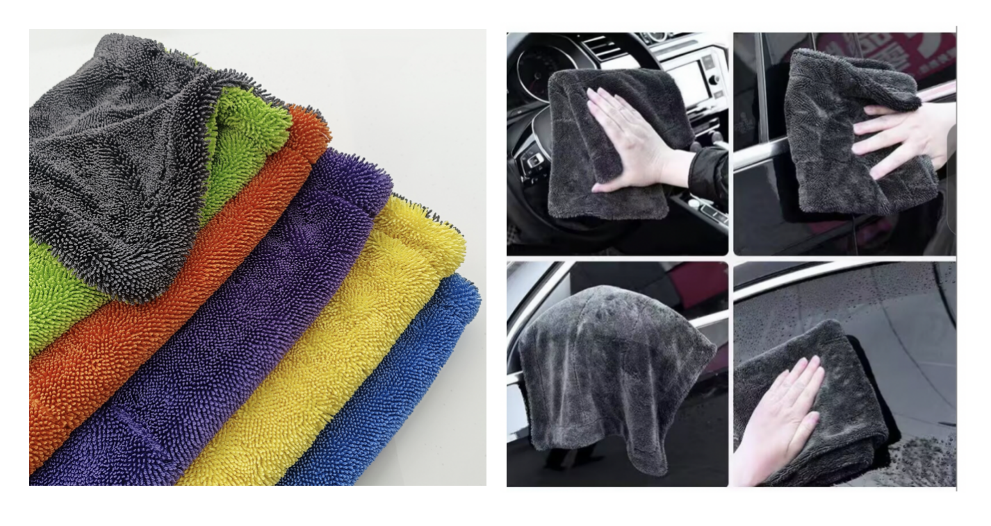 Edgeless Auto Detailing Cloth Microfiber Twist Loop Drying Towel For Car