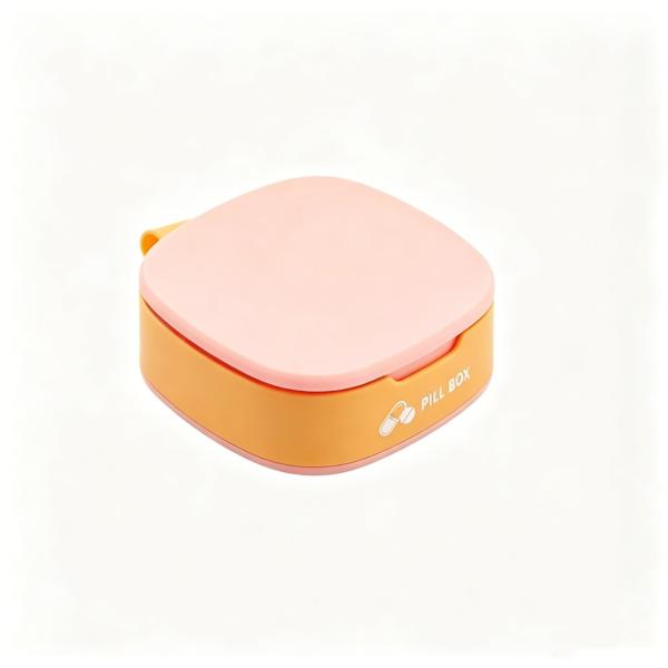 Small Pill Case, Cute Pill Box - Travel Daily Pill Organizer, Portable Pretty Pill Container for Purse Pocket, Compact Medicine Holder for Vitamins, Fish Oils, Supplements