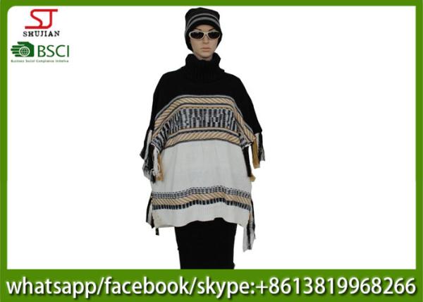 410g 65*70cm 100%Acrylic knitting jacquard tassel snood linking clothes waistcoat best price factory  keep warm