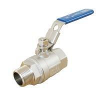 M X FEMALE Stainless Steel Ball Valve 1000WOG Handle With Lock 3 Piece Ball Valve