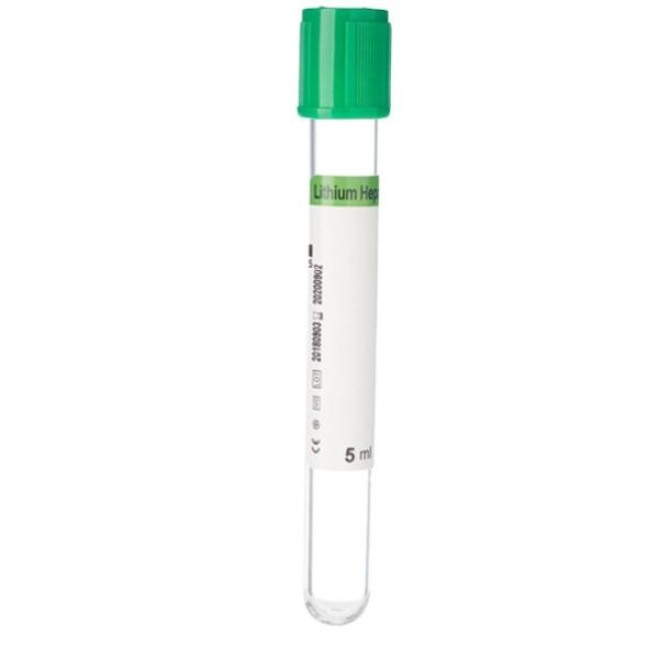 CE ISO Vacuum Blood Collection Tube with Heparin Lithium 2ml 7ml Glass PET