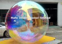 bola de espejo inflable de plata gigante reflectora de los 5ft para la decoración de la cabina de la exposición
