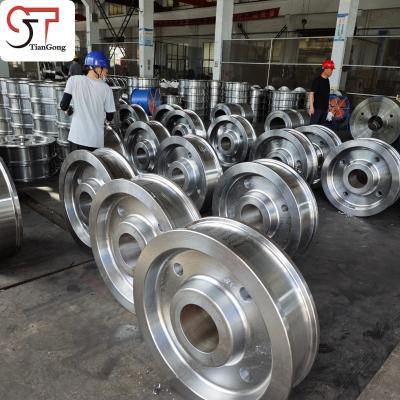 Quenched Alloy Steel Crane Wheels For Container Terminals
