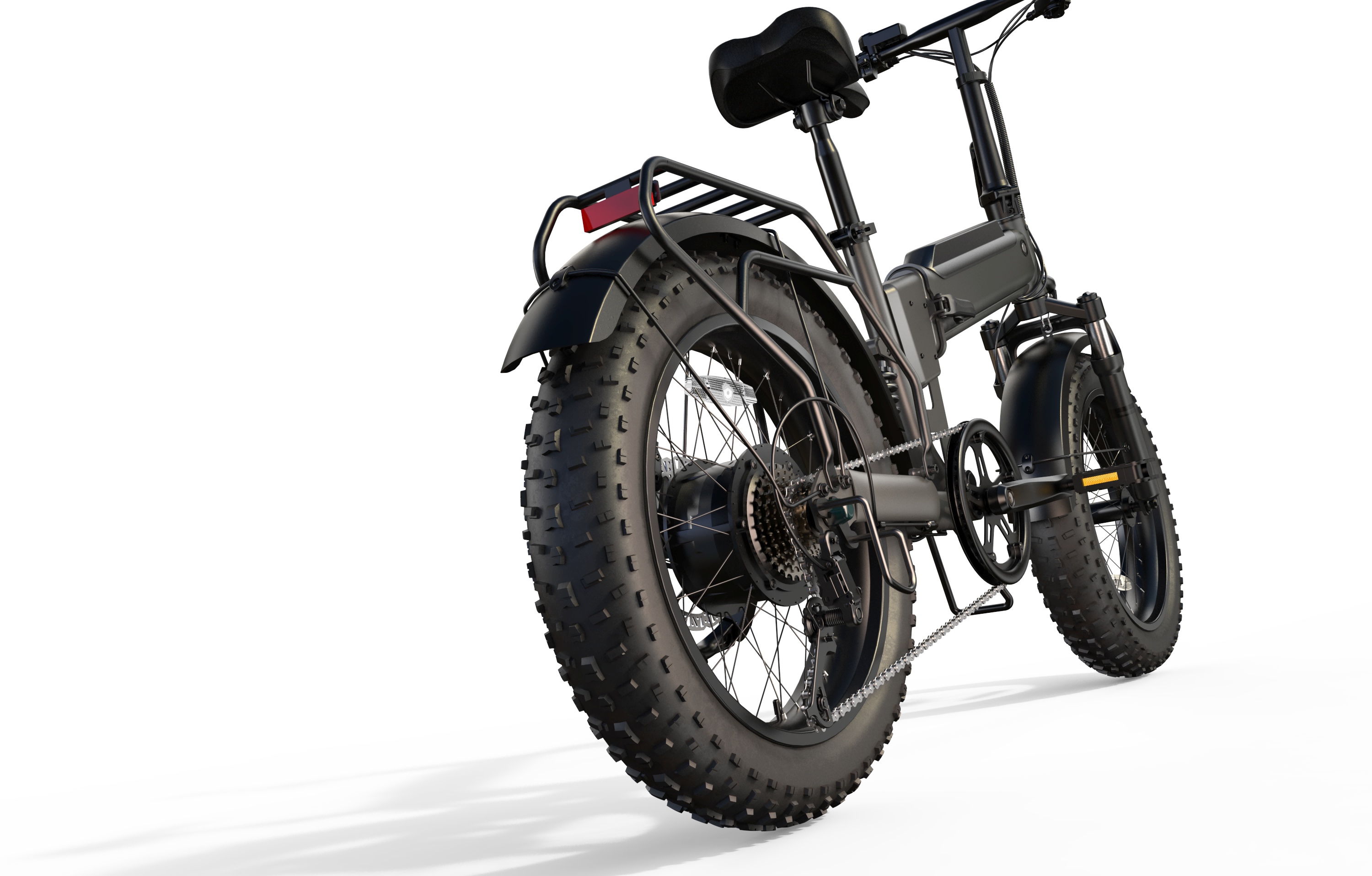 F00C 20''*4.0 750W Brushless Electric Bike Rear Hub Motor 36v Moped-style Fat Tire Integrated Battery Power Supply Lithium