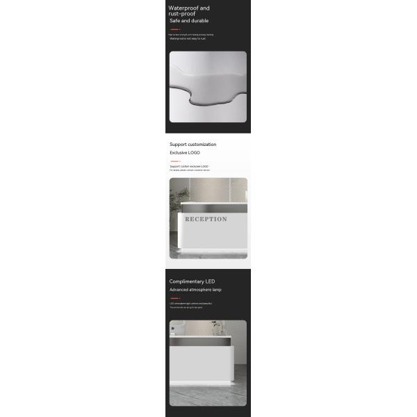 Simplicity Stylistic Stainless Steel Cashier Desk for Beauty Salon Clothing Store 10