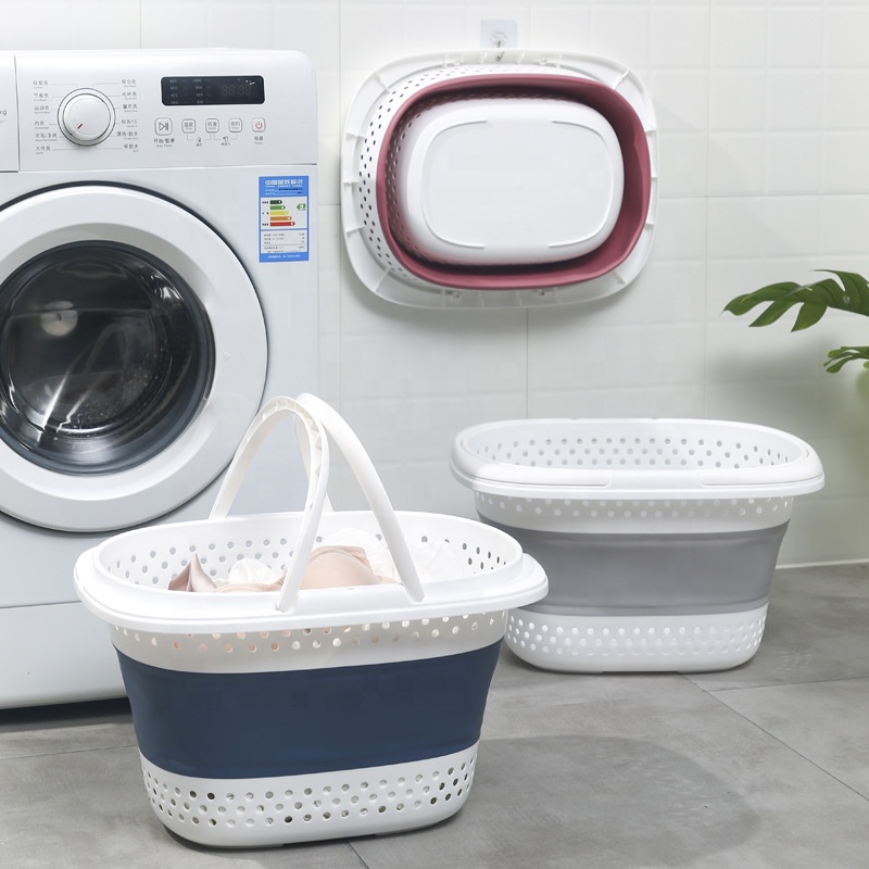 Large Capacity Foldable Household Laundry Storage Basket Bathroom Laundry Basket with Handle