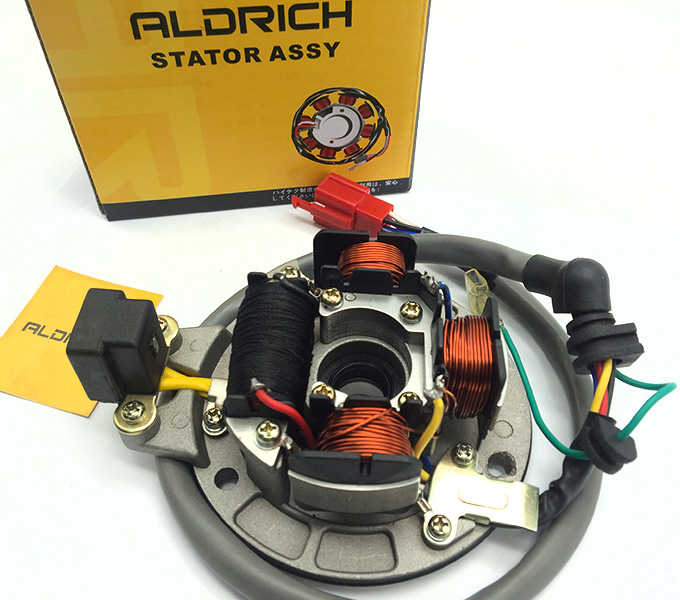 Bajaj 100 Stator Coil - High-Quality Copper Aluminum Motorcycle Magneto Generator Coil