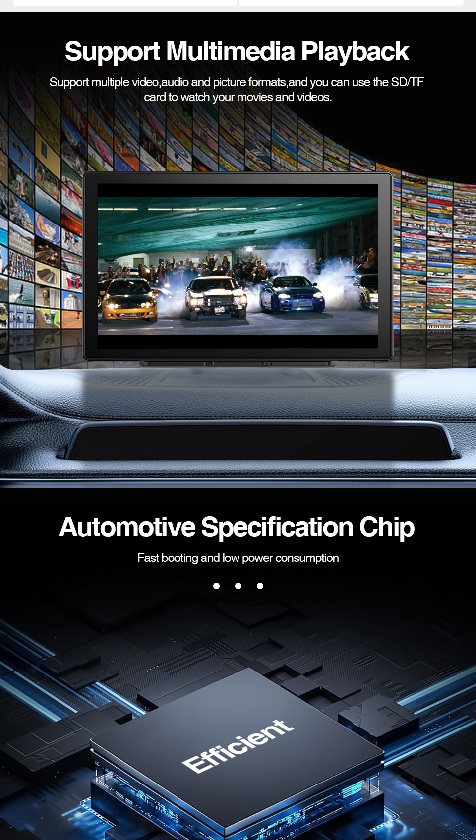 GRANDnavi Wifi BT портативное навигационное устройство универсальное 9 дюймовое Linux System CarPlay Android Auto Mirror Link