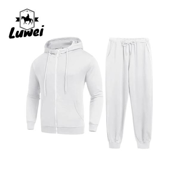 Fashion Jogger Pullover Custom Made Oversized Plain Zip Bluza Moletons Mens Sweatsuits 2 Piece Hoodie Tracksuit Sets