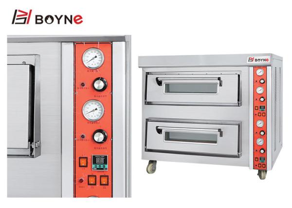 20~500°C High Temperature Stainless Steel  Commercial Gas Two Deck Pizza Oven