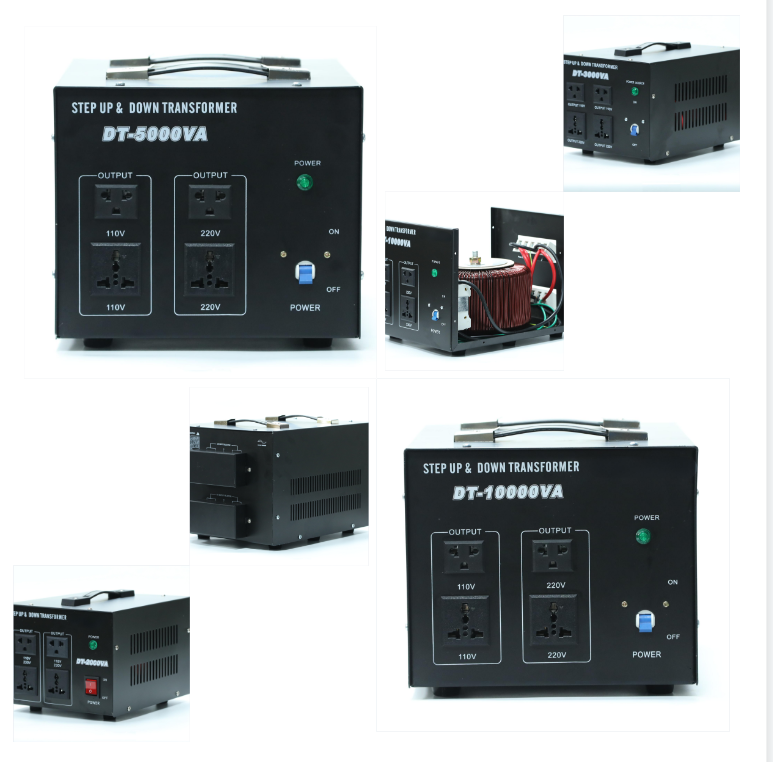 Step Up & Down Transformer 100-10000VA with 110V-240V Voltage Range and Fuse/MCB Protection