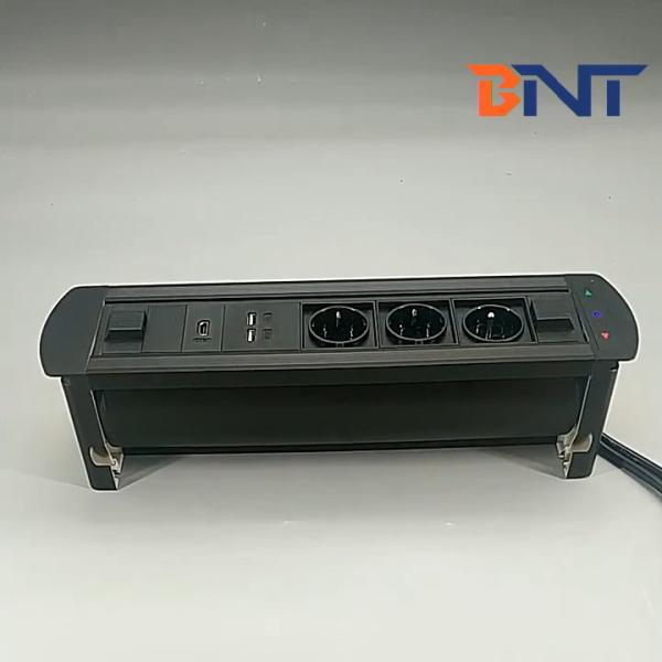 Intelligent modular design automatic flip up conference table socket box