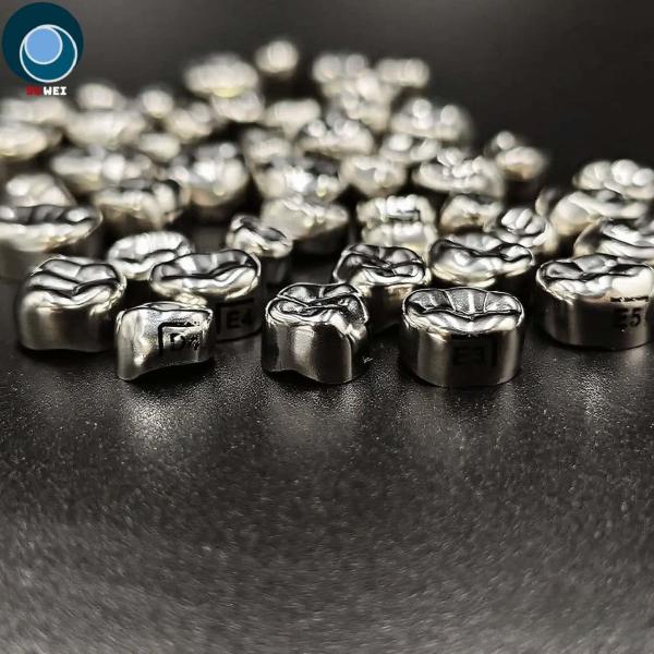 Safe and Biocompatible Stainless Steel Dental Crown  Various Sizes