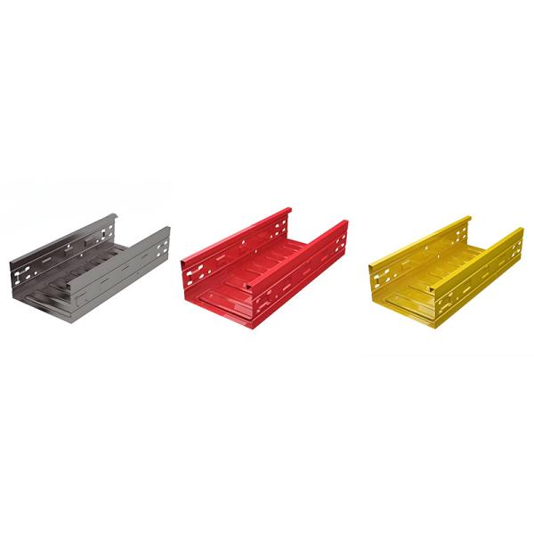 Medium Duty Gray Molded Metal Cable Tray 50mm For Heavy Duty Applications