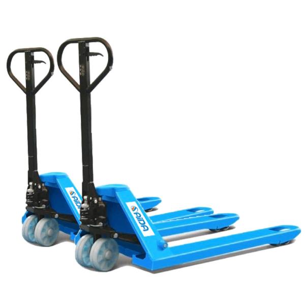 Camión de paletas eléctricos manual AIDA con volante de 180 mm y altura de horquilla de 200 mm