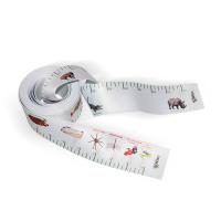 Doux durable de fantaisie CMYK imprimant le tailleur fait sur commande flexible matériel de mesure Tape Measure de bande de tissu de corps en nylon de tissu