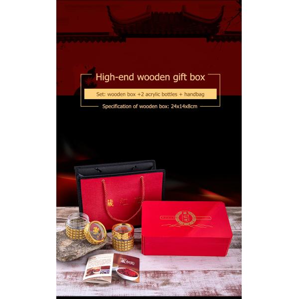 MDF wooden box for tea canister rectangle wooden tea box Storage Gift Red Packaging Wooden Box with velvet insert