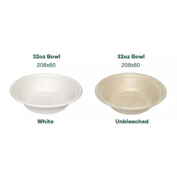 120 Degree Oil Resistant Biodegradable Sugarcane Bagasse Plates Takeaway Bowl With Lid
