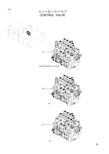 EX200-5 Экскаватор гидравлический главный клапан управления Assy 4366959 Для Hitachi