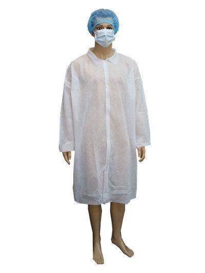 Rótulo de género unisex Vestuário de trabalho descartável de protecção não tecido PP Colete de laboratório anti-polvo