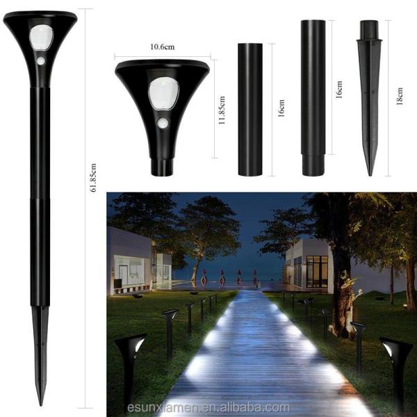 Outdoor Solar Sensing Awn Light Charging Garden Lamp for Landscape Path Yard Pathway