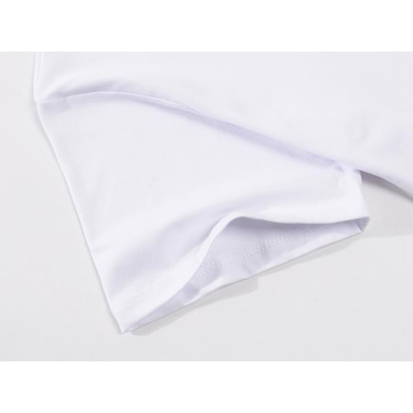6XL Round Neck Sports T Shirts Cotton Polyester 160gsm White Color No Pilling